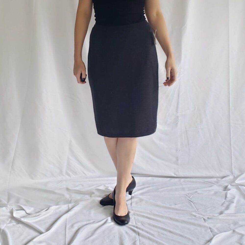 Dana Buchman Gray‎ Wool Pencil Skirt